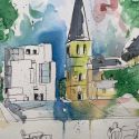 aquarellen-2023-gebouwen-heerlen-st-pancratiuskerk-glaspaleis