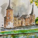 aquarellen-2024-gebouwen-hoensbroek-kasteel